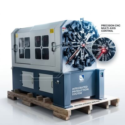 Vijf Assen Draad Roterende CNC Lente Machine 1,0 - 4,0 mm Japan Motorsysteem